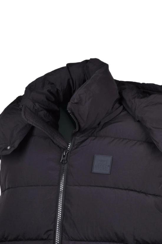  디젤 자켓 남성용 블랙 패딩 조끼 - DIESEL