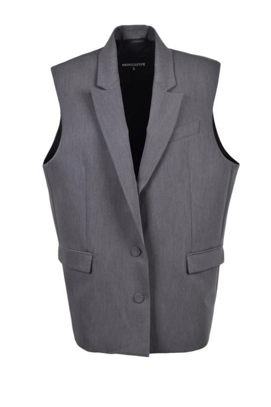  파트리지아페페 자켓 맞춤형 조끼 - 회색