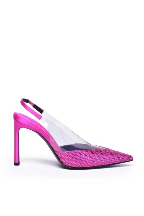  Evangelie Smyrniotaki X S.Rossi 힐/펌프스 샤넬 스트라스 펌프스 - 푸시아