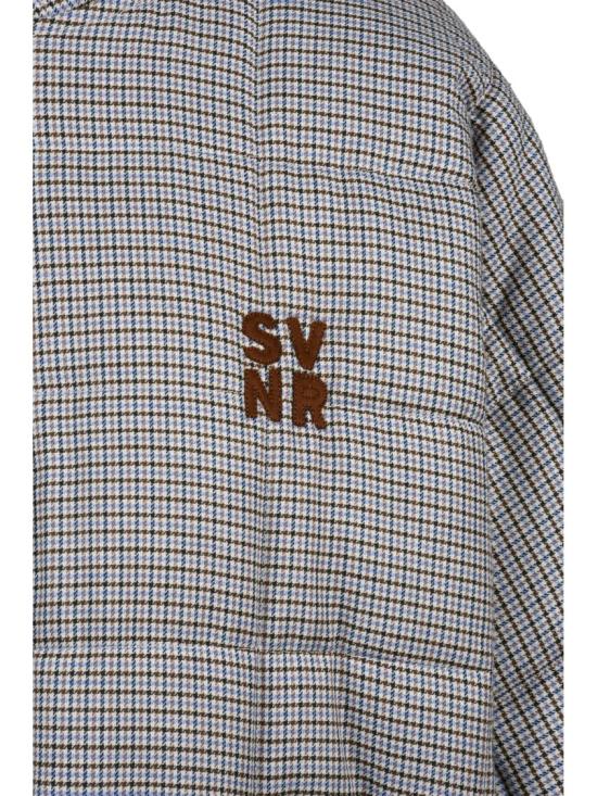 25SS 수비니어 자켓 패딩 봄버 재킷 - 브라운/블루 - SOUVENIR