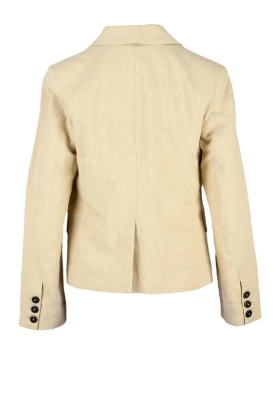 25SS 포만데레 자켓 질감 있는 원단으로 제작된 크롭 테일러드 블레이저 - POMANDERE