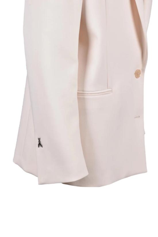  파트리지아페페 자켓 긴 기장의 안감 재킷 - 크림색 - PATRIZIA PEPE