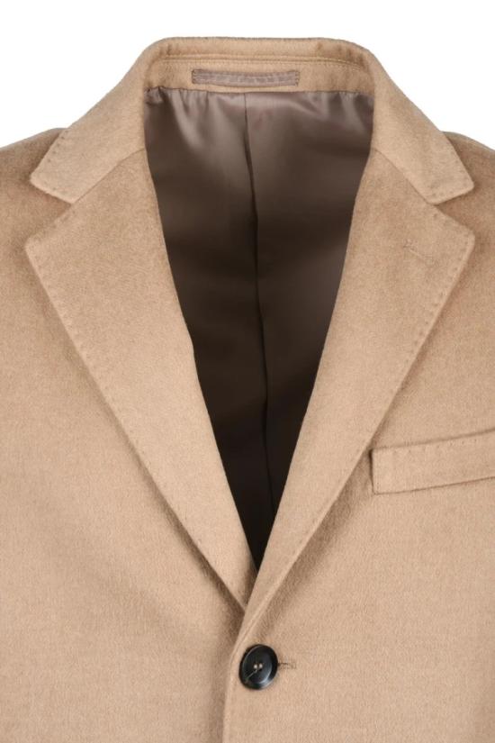  Premier Homme 자켓 테일러드 핏의 미디 길이 베이지 코트 - OTHER BRANDS