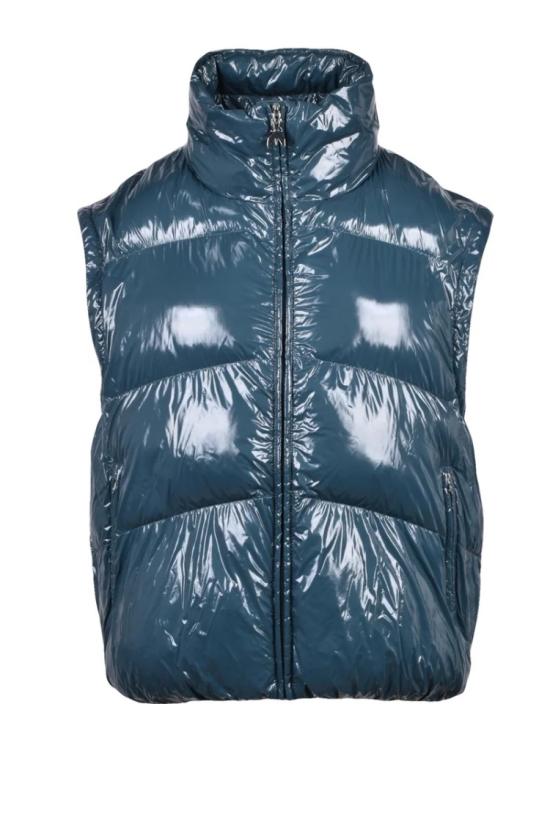  파트리지아페페 자켓 광택 있는 다운 재킷 - 녹색 - PATRIZIA PEPE