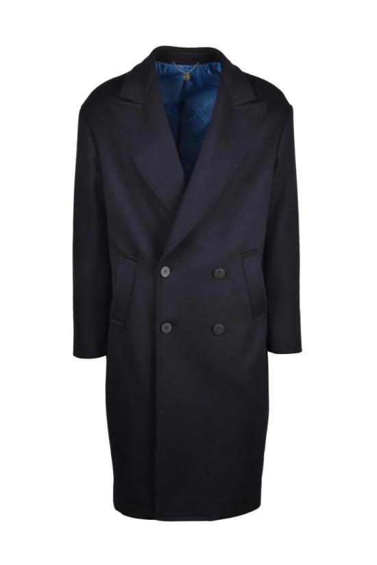  리지오 미리 자켓 롱 더블 브레스트 울 코트