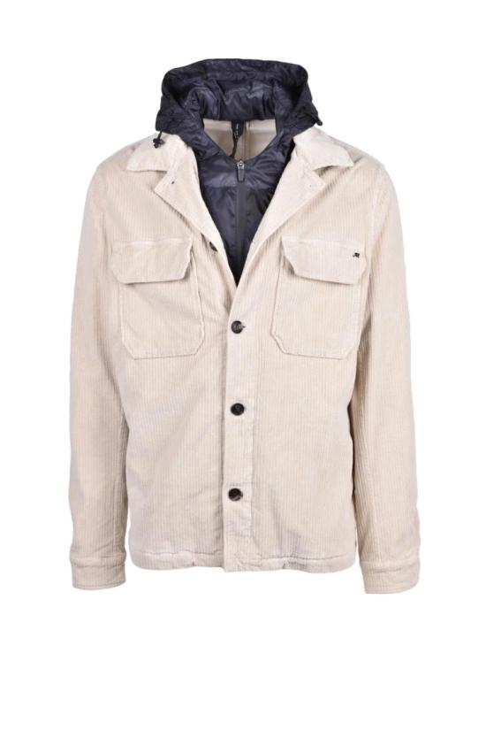  메이슨 자켓 벨벳 셔츠 재킷 - 베이지