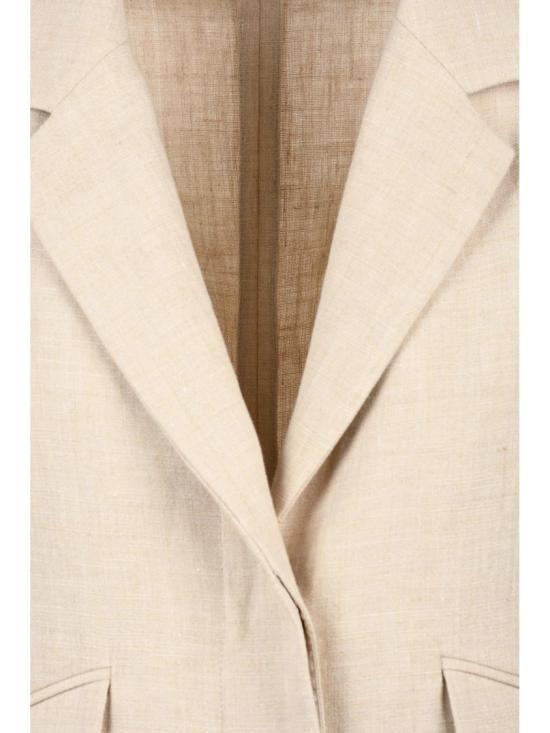 25SS 브루넬로 쿠치넬리 자켓 린넨 볼레로 - 베이지 - BRUNELLO CUCINELLI