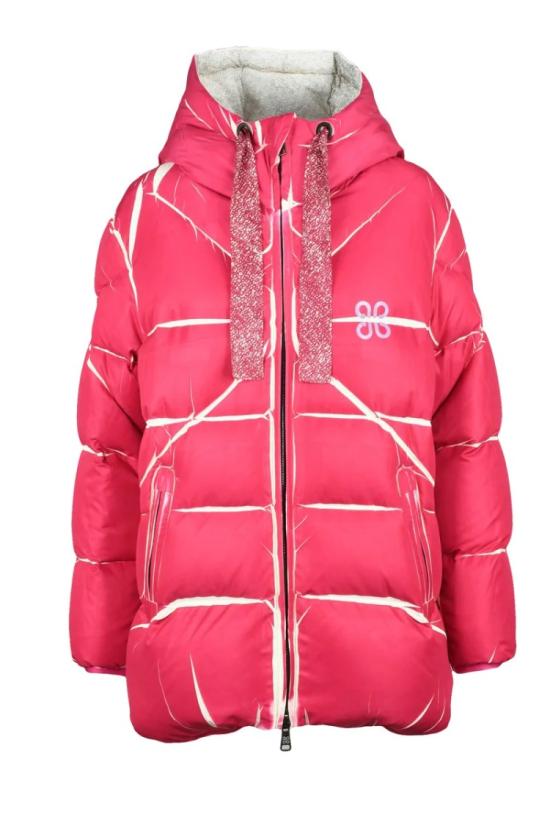  Plus 자켓 지퍼 달린 다운 재킷 - 푸시아
