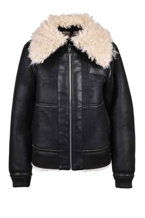  파트리지아페페 자켓 테디 재킷 - 화이트/블랙 - PATRIZIA PEPE