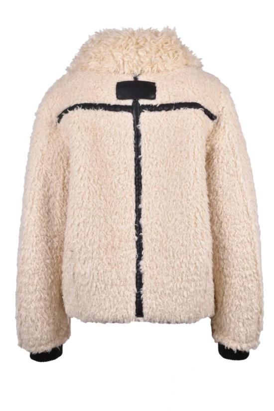  파트리지아페페 자켓 테디 재킷 - 화이트/블랙 - PATRIZIA PEPE