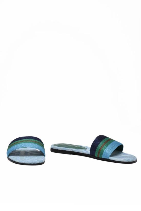 25SS 서커스 호텔 뮬/슬리퍼 라메 뮬 - 스카이 블루/블루 - CIRCUS HOTEL