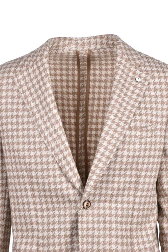  엘비엠 자켓 슬림핏 재킷 - 브라운/베이지 - L.B.M.