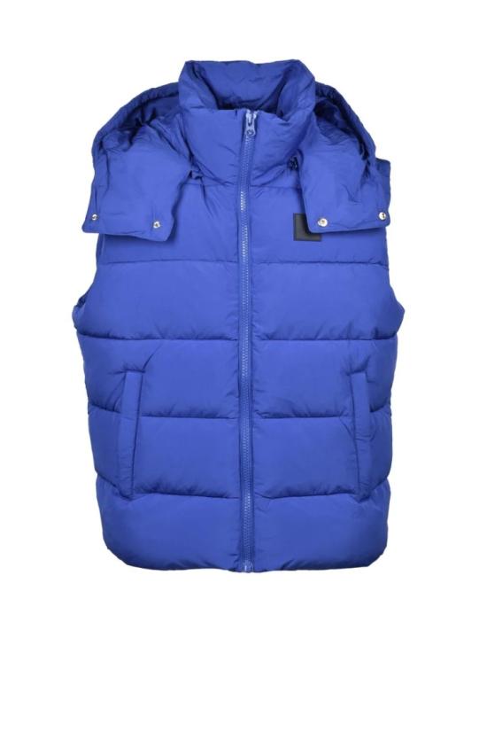  디젤 자켓 패딩 조끼 - 블루