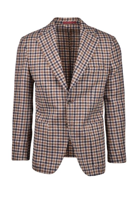  Andrea Barberi 자켓 둥근 재킷 - 갈색/파란색