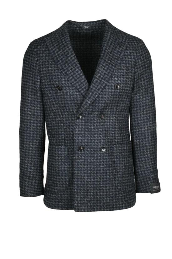  브레라스 밀라노 자켓 더블 브레스트 재킷 - 회색/파란색