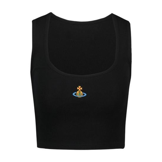 26SS 비비안웨스트우드 민소매 티셔츠 1G010011 J009C N401 BLACK DOM