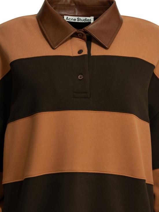 26SS 아크네 스튜디오 폴로 티셔츠 AI0183 CY7 DARK BROWN COGNAC DOM - ACNE STUDIOS