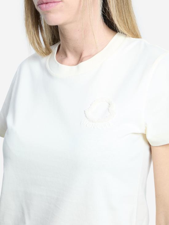 26SS 몽클레어 반팔 티셔츠 L10938C0006189AUO 034 CREAM - MONCLER