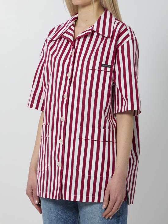 26SS 돌체앤가바나 스트라이프 코튼 셔츠 F5U29TFR527 S8052 BORDEAUX - DOLCE & GABBANA
