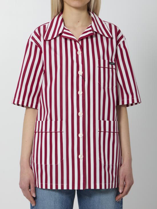 26SS 돌체앤가바나 스트라이프 코튼 셔츠 F5U29TFR527 S8052 BORDEAUX