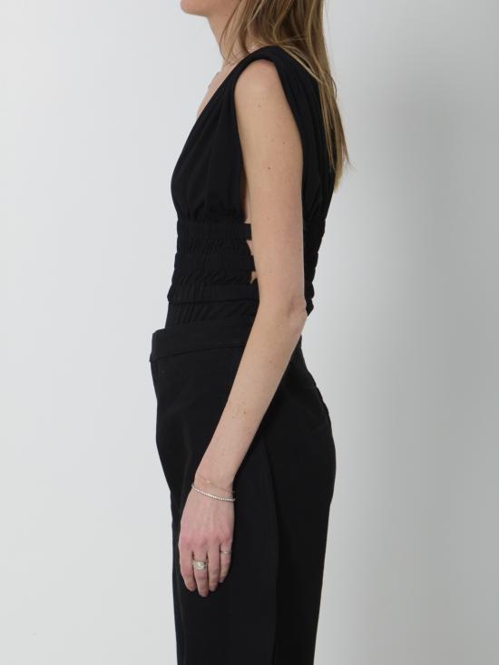 26SS 알라이아 반팔 티셔츠 AA9B0476J090C 995 BLACK - ALAIA