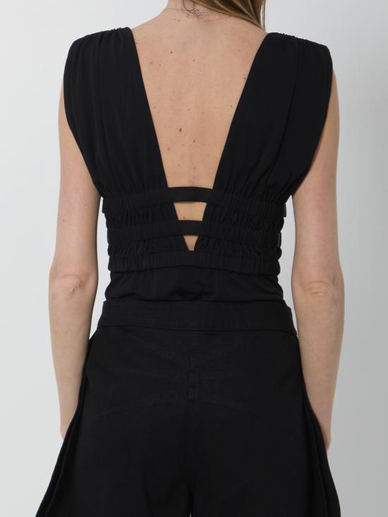 26SS 알라이아 반팔 티셔츠 AA9B0476J090C 995 BLACK - ALAIA