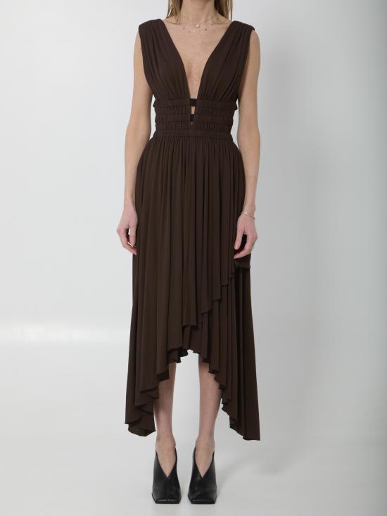 26SS 알라이아 미디 원피스 AA9R3042J090C 719 BROWN