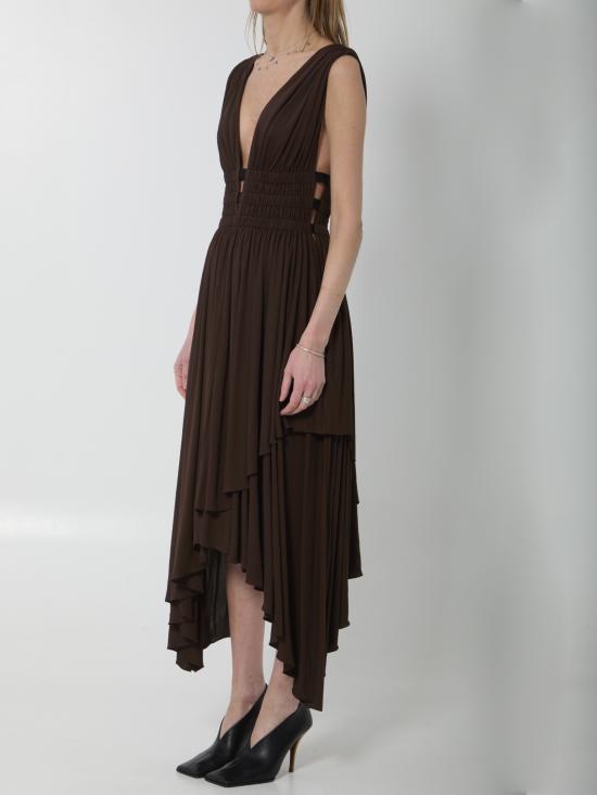 26SS 알라이아 미디 원피스 AA9R3042J090C 719 BROWN - ALAIA