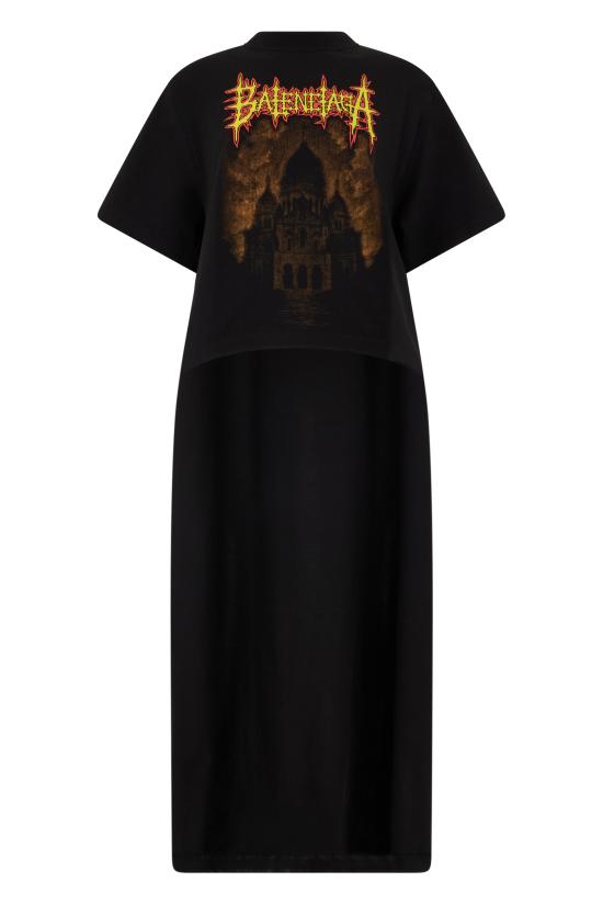 26SS 발렌시아가 미디 원피스 871740TUVE41000 black