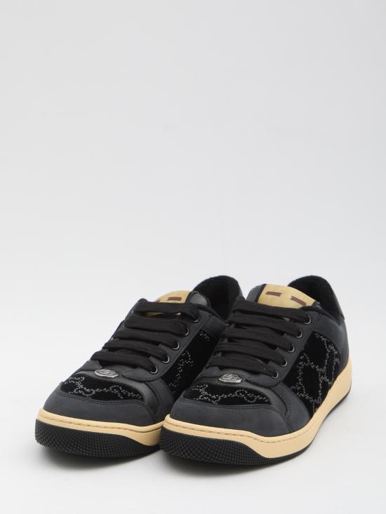 26SS 구찌 GG 크리스털 스크리너 스니커즈 853276FAFFM1078 black - GUCCI