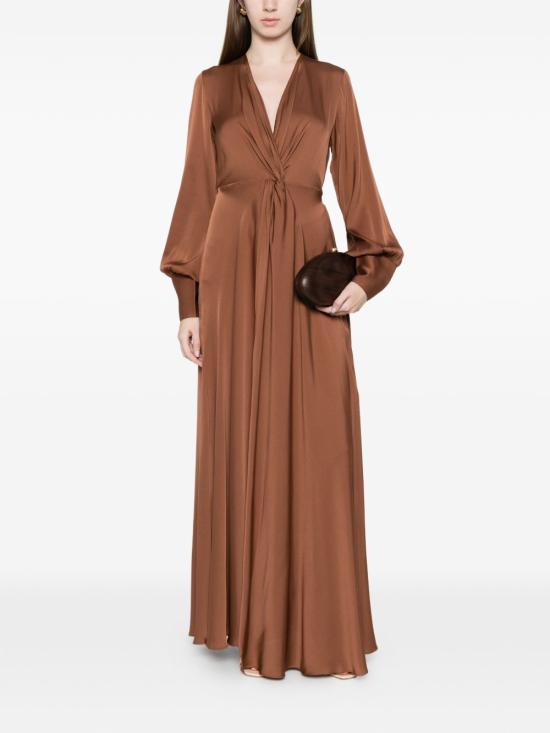 26SS 실크95파이브 미디 원피스 25225PALMBEACHN92 MARRONE CHIARO - SILK95FIVE