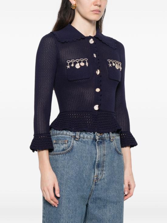 26SS 셀프 포트레이트 가디건 SS26048CNNAVY BLUE - SELF PORTRAIT