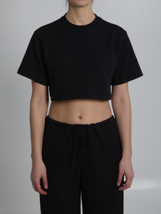 26SS 발렌시아가 반팔 티셔츠 871735TUVA21000 BLACK