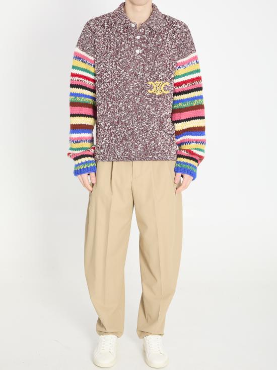 26SS 셀린느 물리네 코튼 폴로 스웨터 RY0QE0X94 GDU4 MULTICOLOUR - CELINE