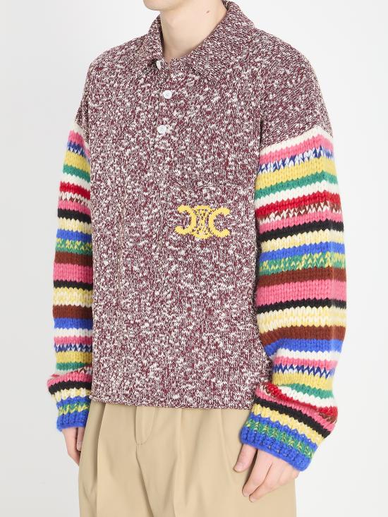 26SS 셀린느 물리네 코튼 폴로 스웨터 RY0QE0X94 GDU4 MULTICOLOUR - CELINE