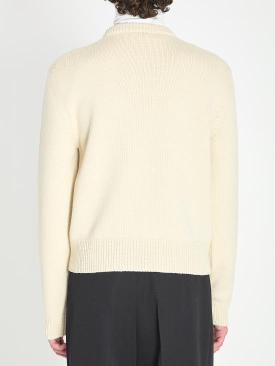 26SS 셀린느 캐시미어 크루넥 스웨터 RY0SV1261 01W1 WHITE - CELINE