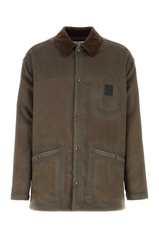 26SS 로에베 긴팔 셔츠 H526Y02WDO KHAKIBROWN GREEN