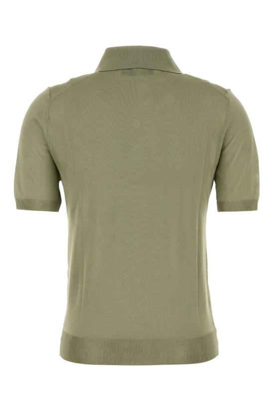 26SS 펜디 샤이니 비스코스 폴로 셔츠 FZXE82AW4V F1UKL GREEN - FENDI
