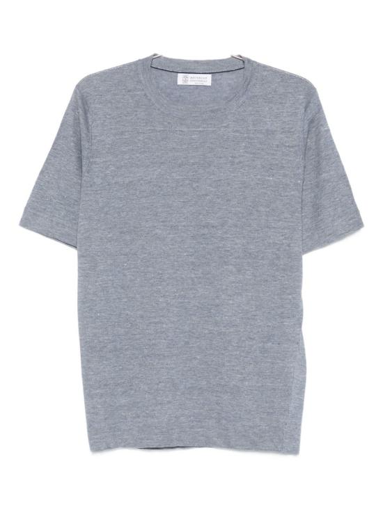 26SS 브루넬로 쿠치넬리 반팔 티셔츠 M2L00340 C7864 LIGHT BLUE