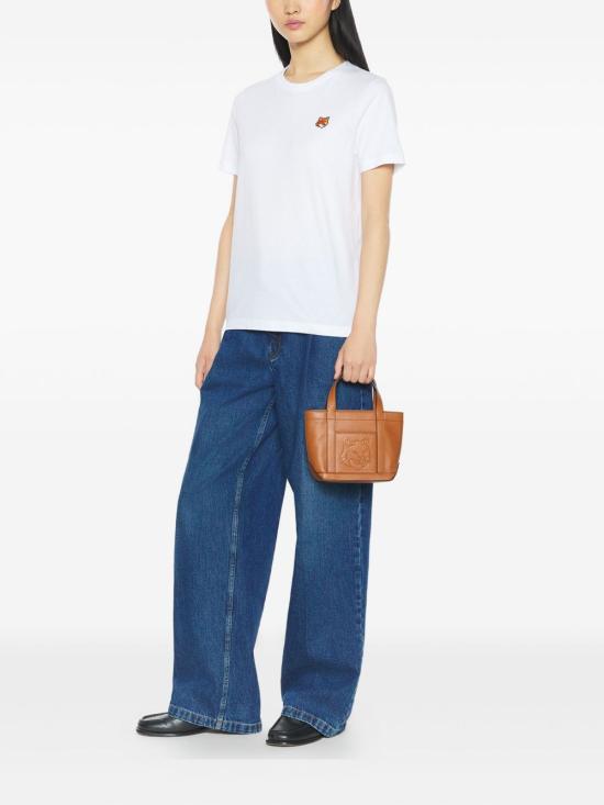 26SS 메종키츠네 폭스 헤드 레귤러 폴로 티셔츠 PW00113KJ7026 P100 WHITE - MAISON KITSUNE