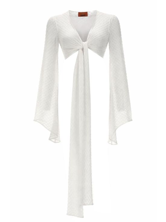 26SS 미소니 긴팔 티셔츠 MC26SK01 BR014RS01JW WHITE