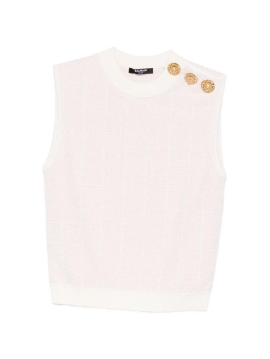 26SS 발망 민소매 티셔츠 GF1AG850KJ48 OIB ROSE PALE