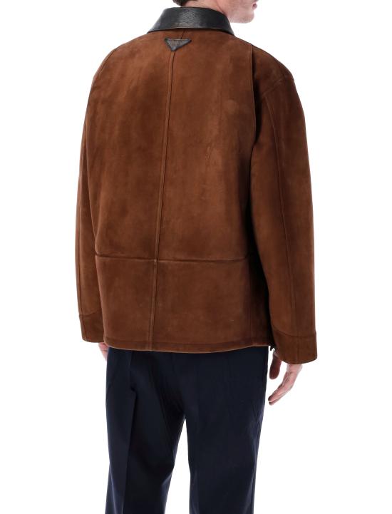 26SS 프라다 스웨이드 카방 자켓 프라다 UPS694173B F0324 CACAO - PRADA