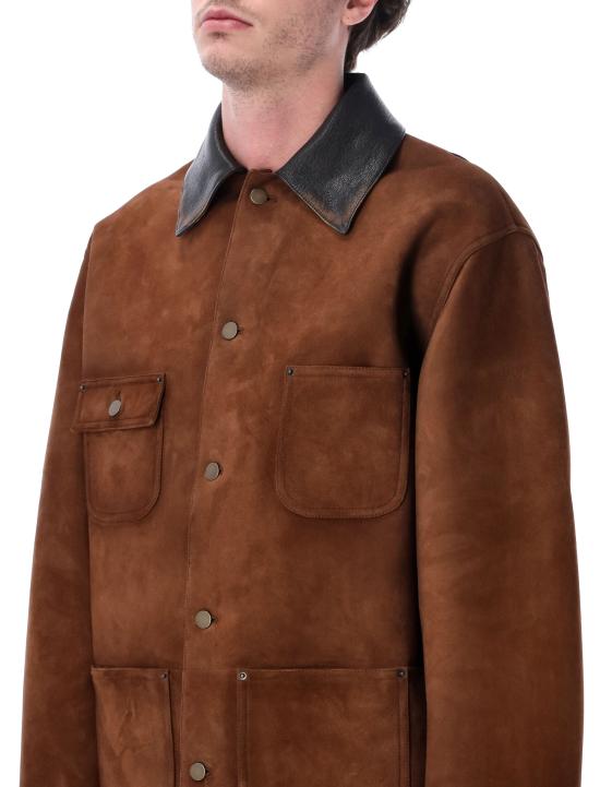 26SS 프라다 스웨이드 카방 자켓 프라다 UPS694173B F0324 CACAO - PRADA