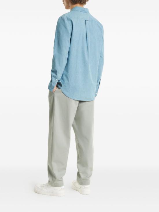 26SS 메종키츠네 데님 셔츠 QM00426WC50060434 LIGHT BLUE - MAISON KITSUNE