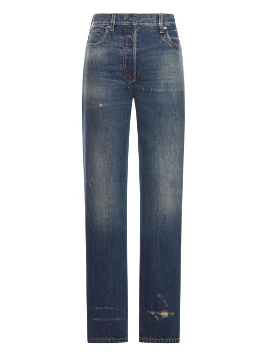 26SS 프라다 스트레이트 레그 워싱 데님 진 GFP5441631 F0008 BLUE