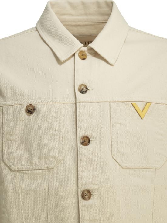 26SS 발렌티노 가라바니 V로고 데님 자켓 8V3DC14FB9WA03 WHITE - VALENTINO GARAVANI