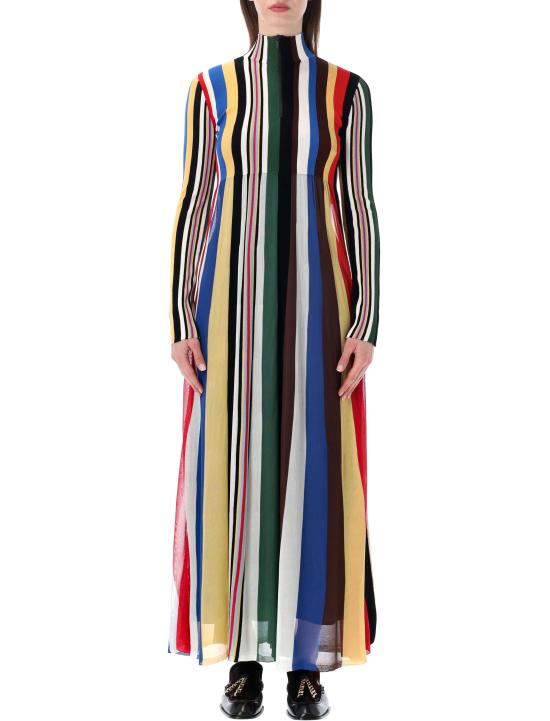 26SS 로에베 미디 원피스 S540Y15KCH 7316 RED MULTICOLOUR