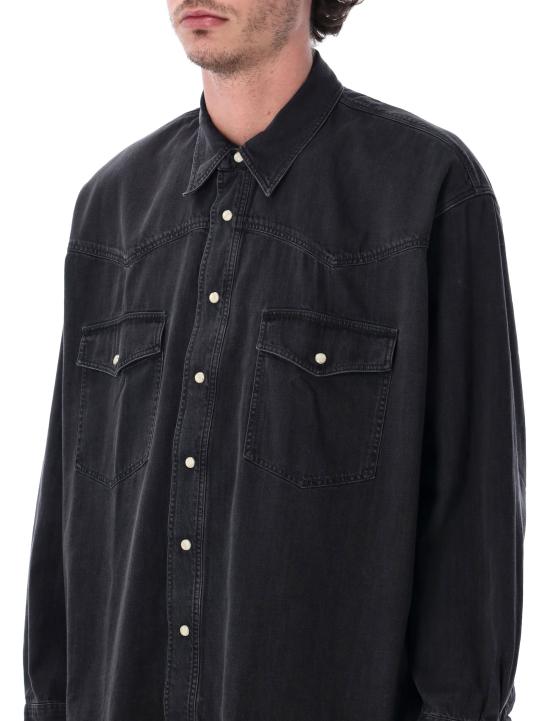 26SS 스튜디오 니콜슨 긴팔 셔츠 SNM1467 WB WASH BLACK - STUDIO NICHOLSON