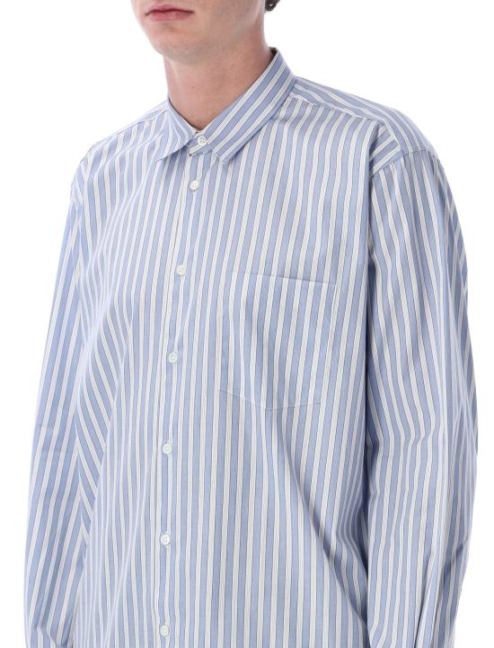 26SS 꼼데가르송 긴팔 셔츠 FZB115060 6 BLU WHITE STRIPES - COMME DES GARCONS